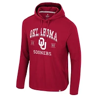 Men's Colosseum  Crimson Oklahoma Sooners Simoleans Washed Hoodie