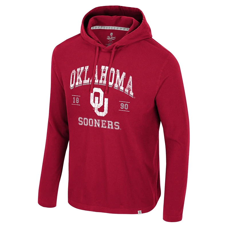 Sweat à capuche délavé Colosseum Crimson Oklahoma Sooners Simoleans pour homme