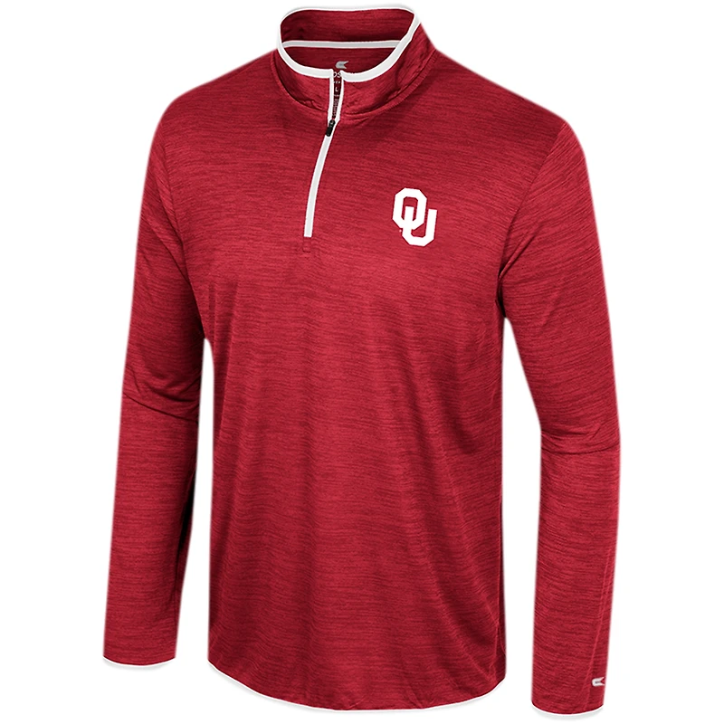 Coupe-vent à quart de zip Colosseum Crimson Oklahoma Sooners Wright pour hommes