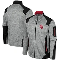 Veste entièrement zippée Colosseum Grey Oklahoma Sooners Silberman pour hommes