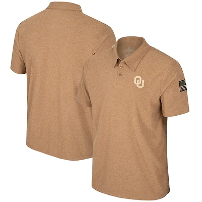 Polo Colosseum kaki pour hommes Oklahoma Sooners OHT Military Appreciation Cloud Jersey Desert