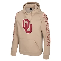 Men's Colosseum Tan Oklahoma Sooners Big Break Raglan Hoodie