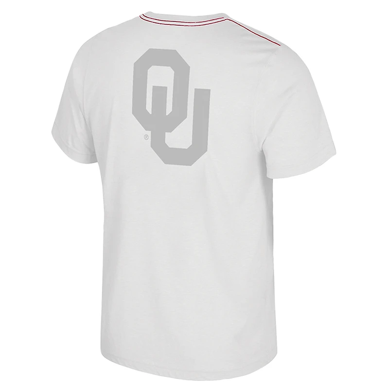 T-shirt à double logo Oklahoma Sooners blanc Colosseum pour homme