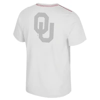 T-shirt à double logo Oklahoma Sooners blanc Colosseum pour homme