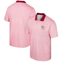 Polo Colosseum Homme Blanc À Rayures Oklahoma Sooners Imprimé