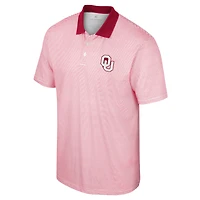 Polo Colosseum Homme Blanc À Rayures Oklahoma Sooners Imprimé