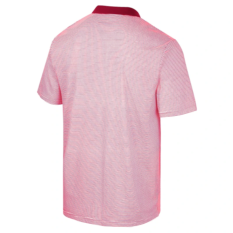 Polo Colosseum Homme Blanc À Rayures Oklahoma Sooners Imprimé