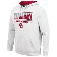 Sweat à capuche Colosseum Oklahoma Sooners Slash Stack 2.0 pour homme, blanc