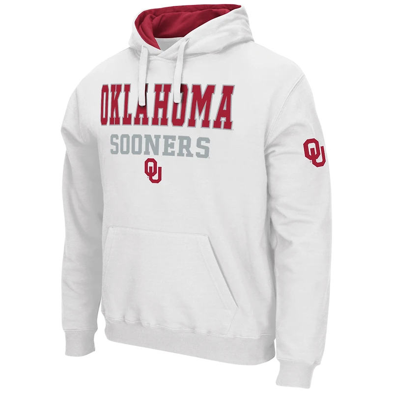 Men's Colosseum Crimson Oklahoma Sooners Sunrise Pullover Hoodie