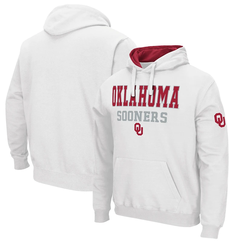 Men's Colosseum Crimson Oklahoma Sooners Sunrise Pullover Hoodie