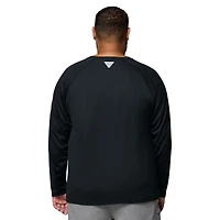 Men's Columbia  Black Oklahoma Sooners Big & Tall Terminal Tackle Long Sleeve Omni-Shade T-Shirt