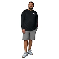 Men's Columbia  Black Oklahoma Sooners Big & Tall Terminal Tackle Long Sleeve Omni-Shade T-Shirt