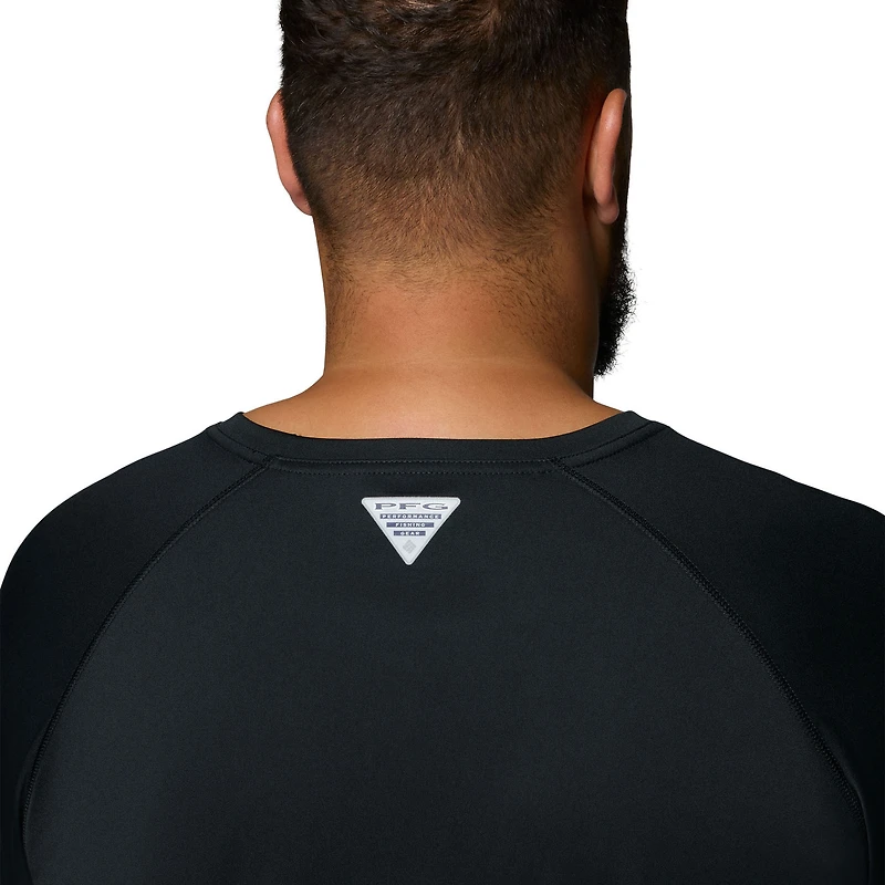 Men's Columbia  Black Oklahoma Sooners Big & Tall Terminal Tackle Long Sleeve Omni-Shade T-Shirt