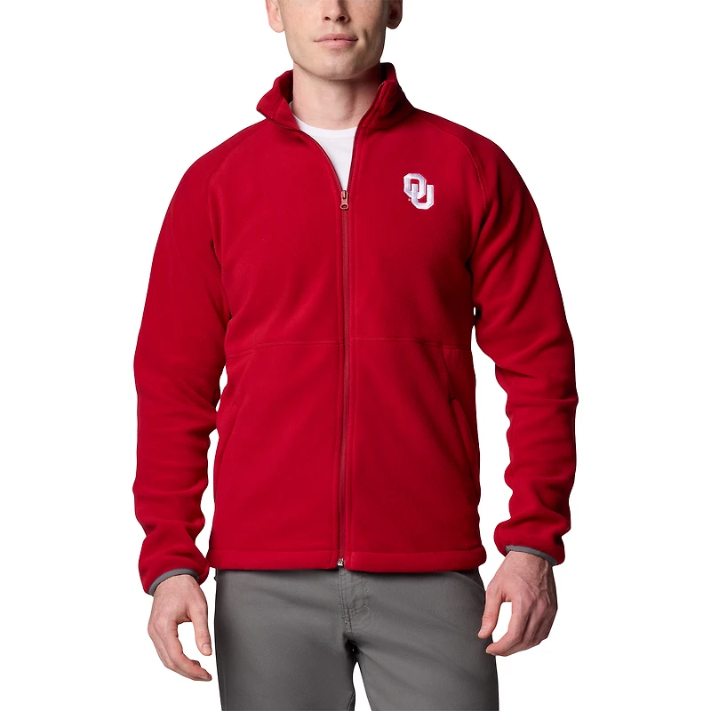 Veste polaire à glissière complète Columbia Crimson Oklahoma Sooners Big & Tall Flanker™ IV pour homme