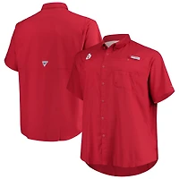 Men's Columbia  White Oklahoma Sooners Big & Tall Tamiami Omni-Shade Button-Down Shirt