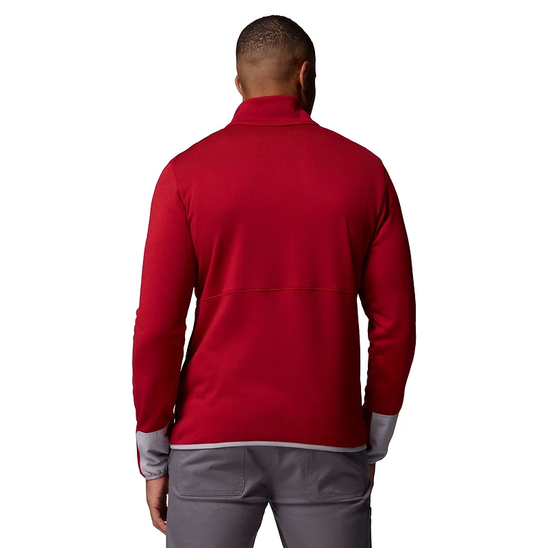 Men's Columbia Crimson Oklahoma Sooners Hike Omni-Wick Half-Zip Pullover