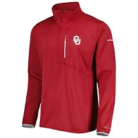 Haut à demi-zip Columbia Crimson Oklahoma Sooners Park View Omni-Wick pour homme