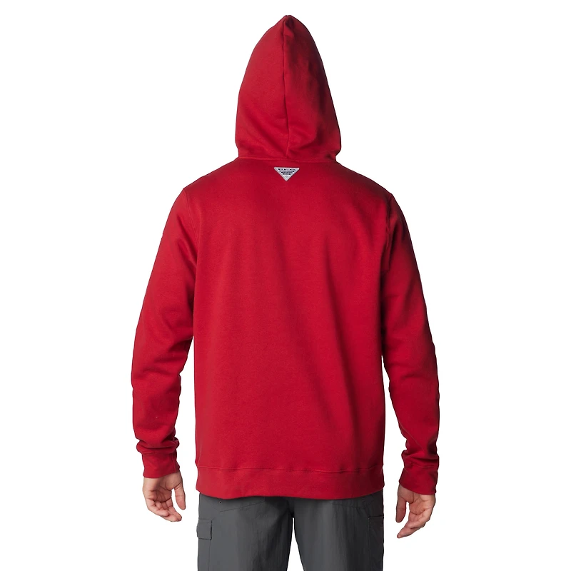 Sweat à capuche Columbia Crimson Oklahoma Sooners PFG Fish Flag II pour homme