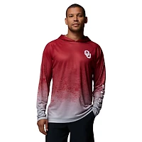 Sweat à capuche Omni-Wick Columbia Crimson Oklahoma Sooners PFG Gradient Water Super Terminal Tackle pour homme
