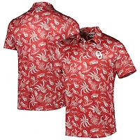 Polo Columbia Crimson Oklahoma Sooners Super Terminal Tackle Omni-Shade pour homme