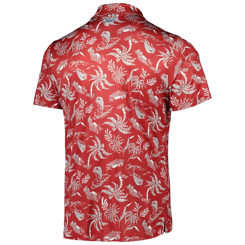 Polo omnicolore Columbia Crimson Oklahoma Sooners Super Terminal Tackle pour homme