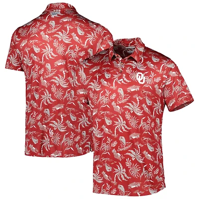 Polo omnicolore Columbia Crimson Oklahoma Sooners Super Terminal Tackle pour homme