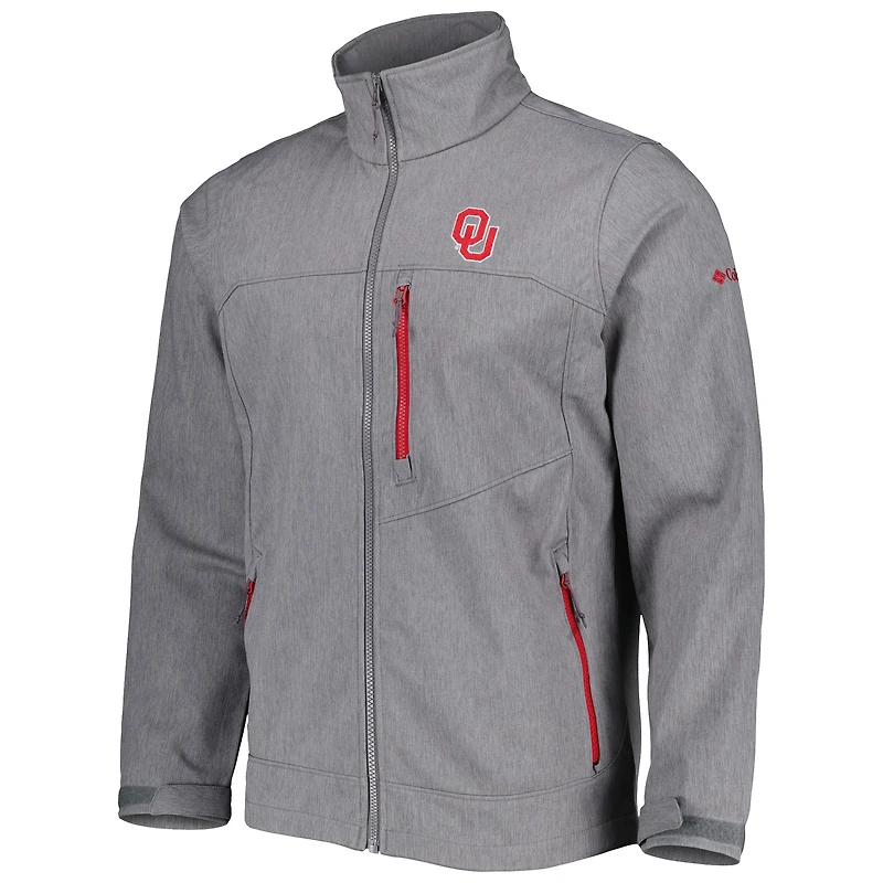 Veste Oklahoma Sooners Ascender II entièrement zippée Columbia Grey pour homme