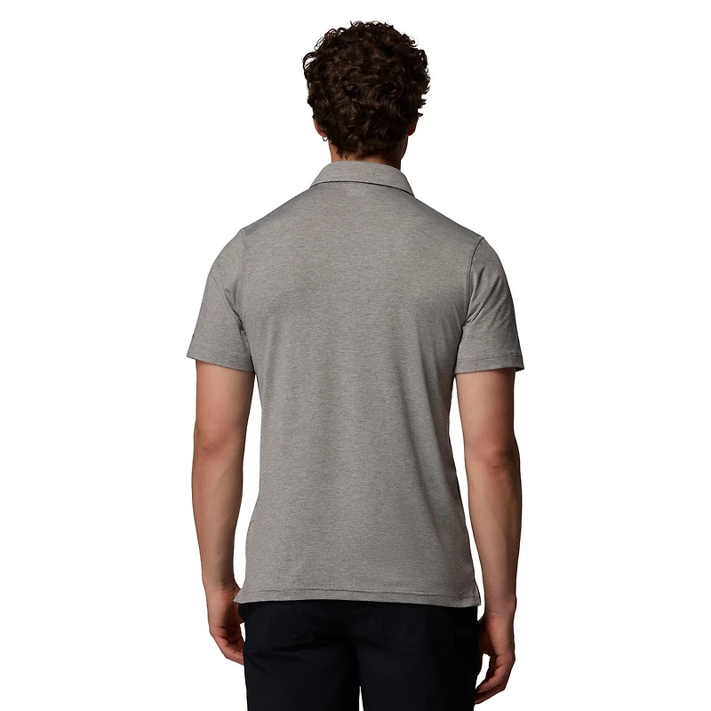 Men's Columbia Gray Oklahoma Sooners Tech Trail Polo
