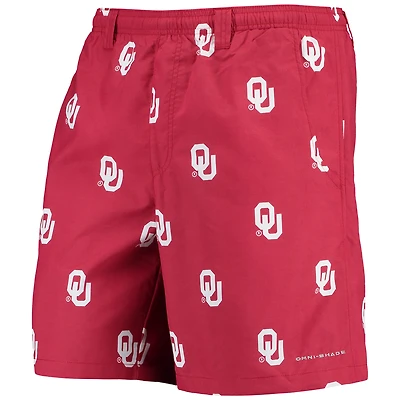 Columbia PFG Crimson Oklahoma Sooners Backcast II 8" Short hybride Omni-Shade pour homme