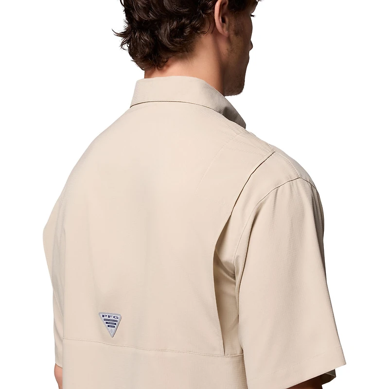 Men's Columbia Tan Oklahoma Sooners Tamiami Omni-Shade Button-Down Shirt