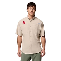 Chemise boutonnée Columbia Tan Oklahoma Sooners Tamiami Omni-Shade pour homme
