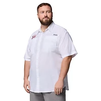 Chemise boutonnée Columbia blanche Oklahoma Sooners pour homme, grande taille, Tamiami Omni-Shade