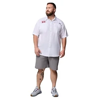 Men's Columbia  White Oklahoma Sooners Big & Tall Tamiami Omni-Shade Button-Down Shirt