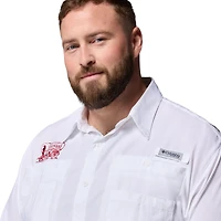 Chemise boutonnée Columbia blanche Oklahoma Sooners pour homme, grande taille, Tamiami Omni-Shade