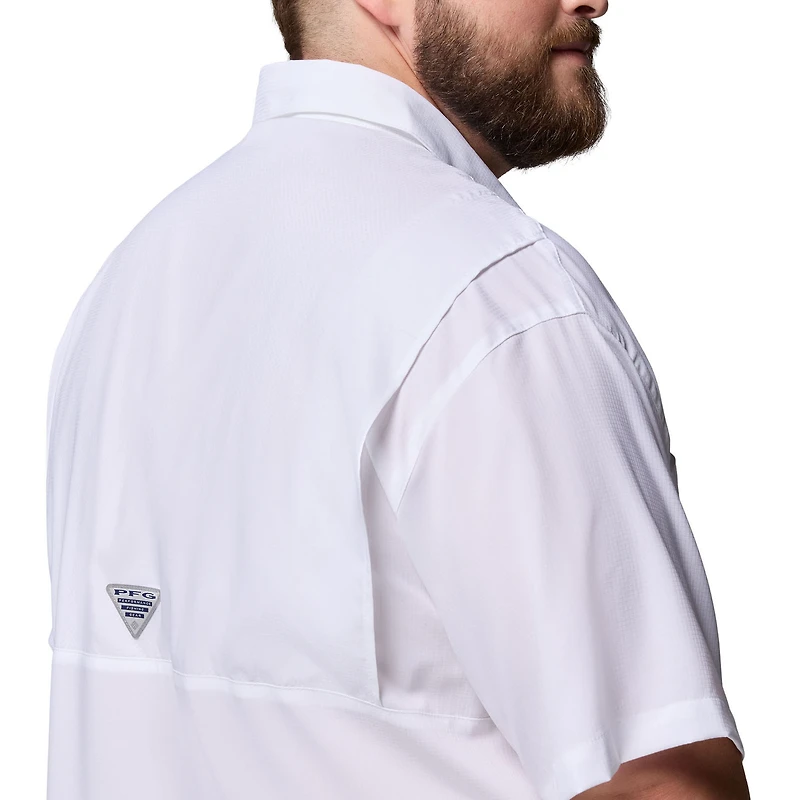 Chemise boutonnée Columbia blanche Oklahoma Sooners pour homme, grande taille, Tamiami Omni-Shade