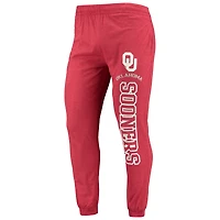 Ensemble pyjama à capuche et jogging manches longues pour homme Concepts Sport Crimson/Heather Charcoal des Oklahoma Sooners Meter