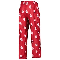 Concepts Sport Crimson Oklahoma Sooners Logo Flagship Allover Print Pantalon pour homme