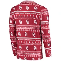 Concepts Sport Crimson Oklahoma Sooners Ugly Sweater Knit Haut à manches longues et pantalon pour homme