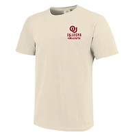 Men's Cream Oklahoma Sooners Comfort Colors Mascot Overlay T-Shirt