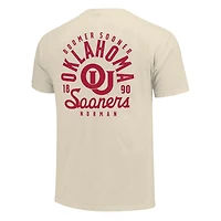 Men's Cream Oklahoma Sooners Comfort Colors Mascot Overlay T-Shirt