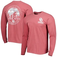 T-shirt à manches longues Crimson Oklahoma Sooners Circle Campus Scene pour homme