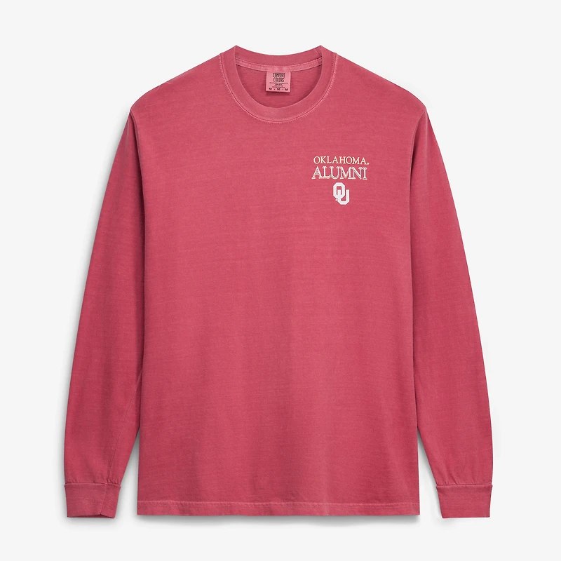 Men's Crimson Oklahoma Sooners Circle Seal Alumni Long-Sleeve T-Shirt