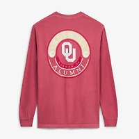 T-shirt à manches longues pour hommes Crimson Oklahoma Sooners Circle Seal Alumni