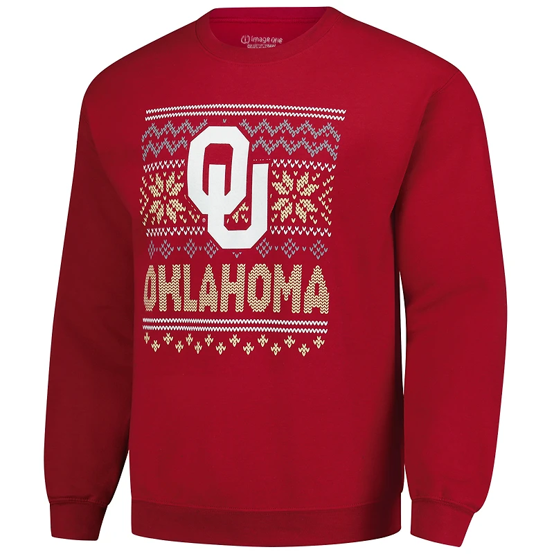 Sweat-shirt polaire pour homme Crimson Oklahoma Sooners, collection Fêtes