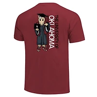 Men's Crimson Oklahoma Sooners Mascot Grad Achievement Unlocked T-Shirt