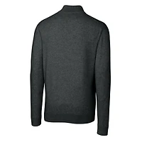Men's Cutter & Buck  Heather Charcoal Oklahoma Sooners Alumni Logo Lakemont Tri-Blend Quarter-Zip Pullover Sweater