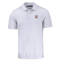 Polo homme Cutter & Buck blanc Oklahoma Sooners SEC Prospect, grande taille, texturé, extensible et recyclé