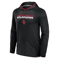 Men's Fanatics Black/Crimson Oklahoma Sooners Transitional Hoodie T-Shirt