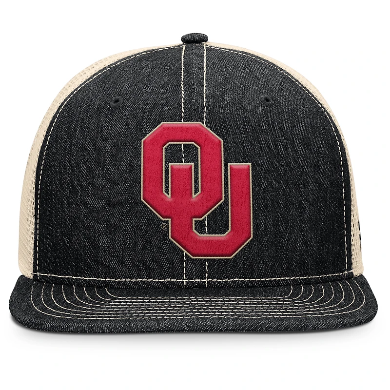 Men's Fanatics Black/Natural Oklahoma Sooners Legend Trucker Snapback Hat