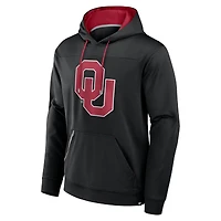 Men's Fanatics  Black Oklahoma Sooners Defender Dot Faded Primary Pullover Hoodie